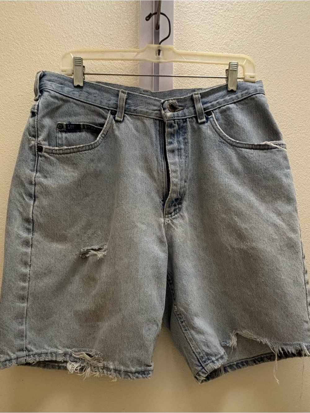 U.S. Polo Assn. Light Blue Distressed Denim Shorts